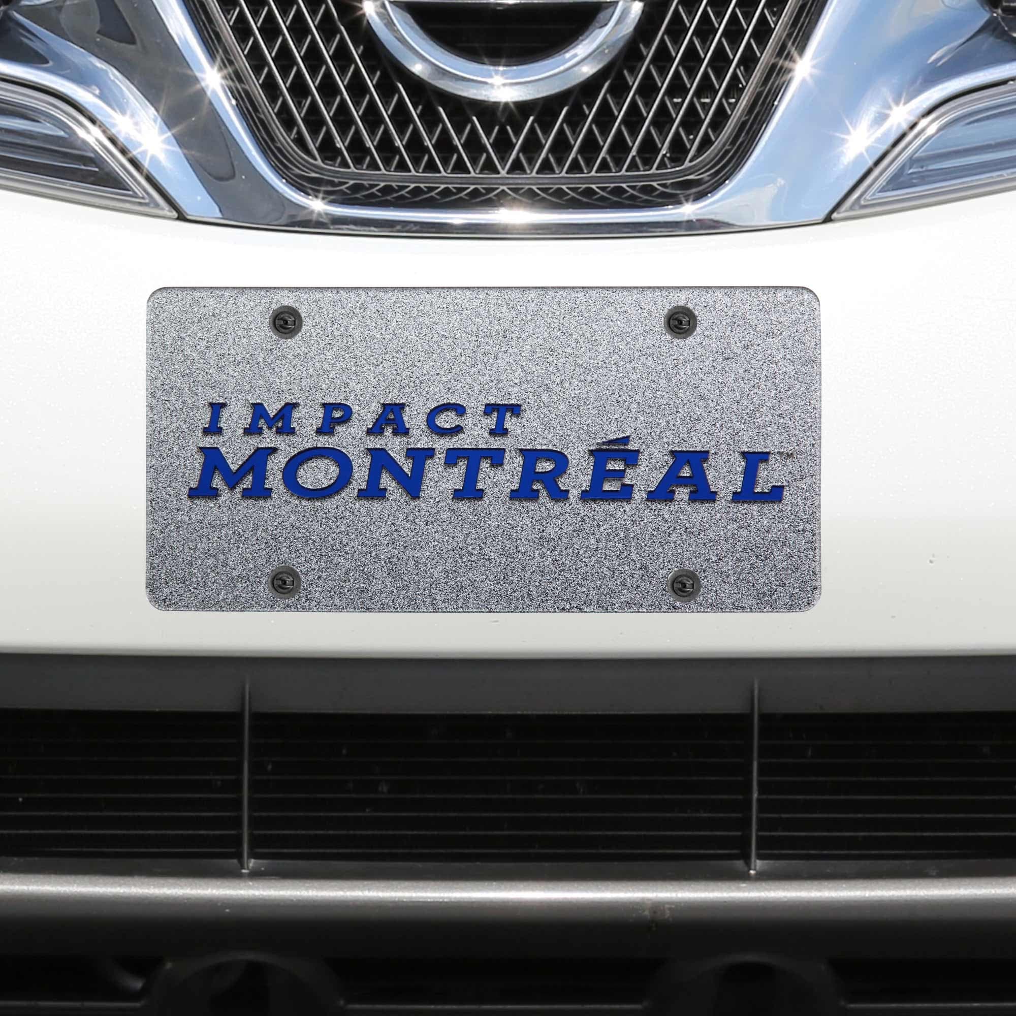 Montreal Impact Silver Glitter License Plate