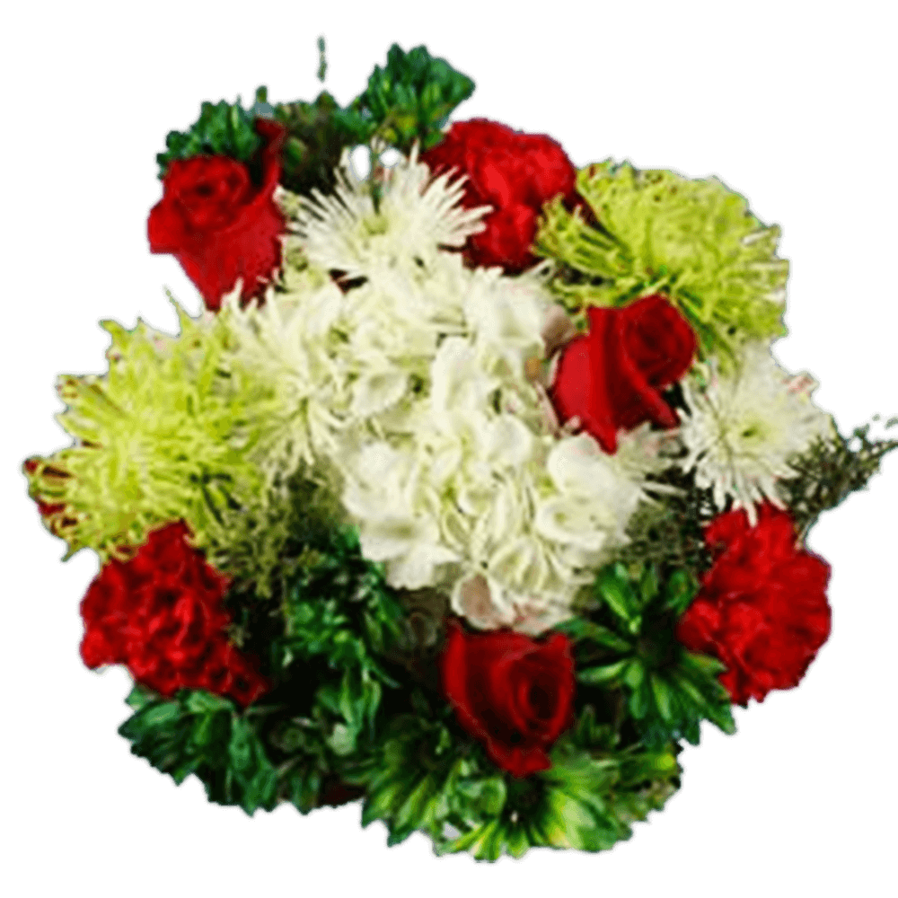 GlobalRose 2 Fresh Cut Christmas Bouquets - Santa's Bouquets - Fresh Flowers Express Delivery - Perfect for Christmas Holidays.