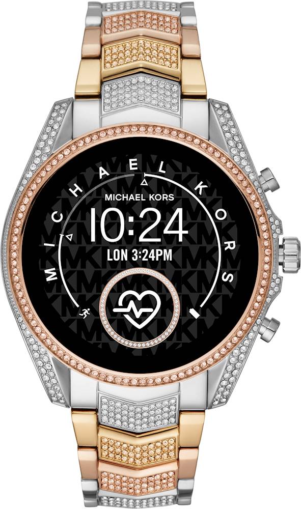 Michael Kors - Gen 5 Bradshaw Smartwatch 44mm Stainless Steel - Tri-Tone Pavé With Stainless Steel Band