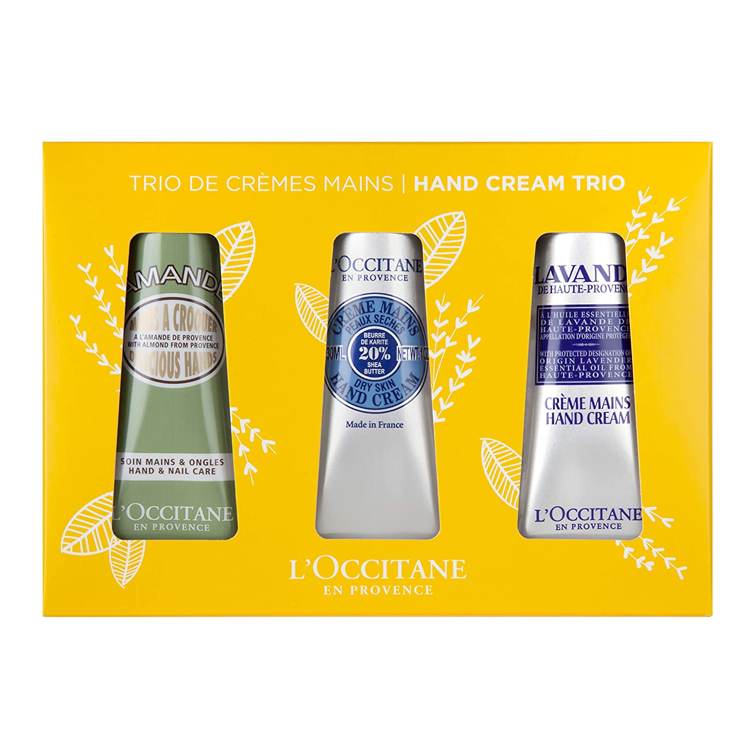 L'Occitane Hand Cream Classics Trio Gift Set Enriched with Shea Butter for Dry Hands