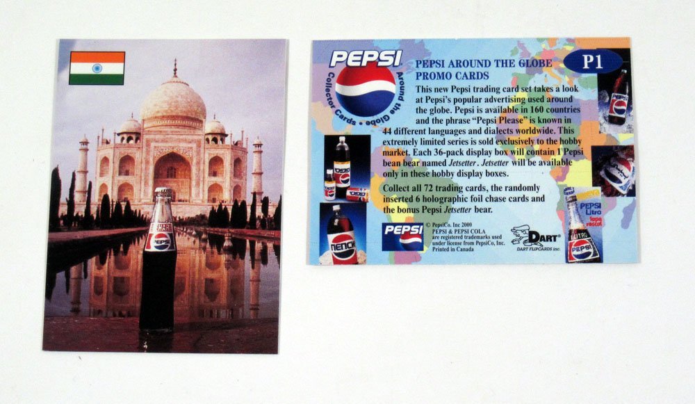 2000 Dart Flipcards Pepsi Around the Globe Promo Card (P1) Taj Mahal Nm/Mt