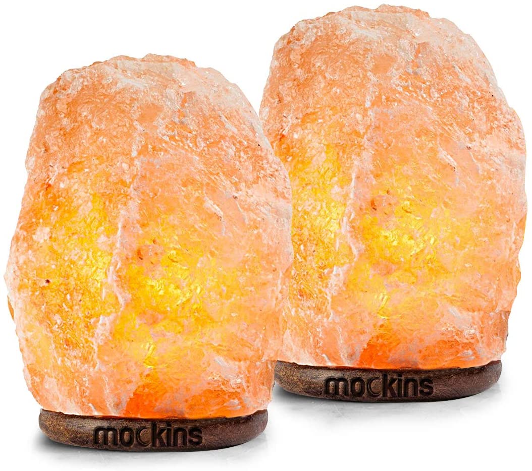 mockins 2 Pack Natural Hand Carved Himalayan Salt Lamp