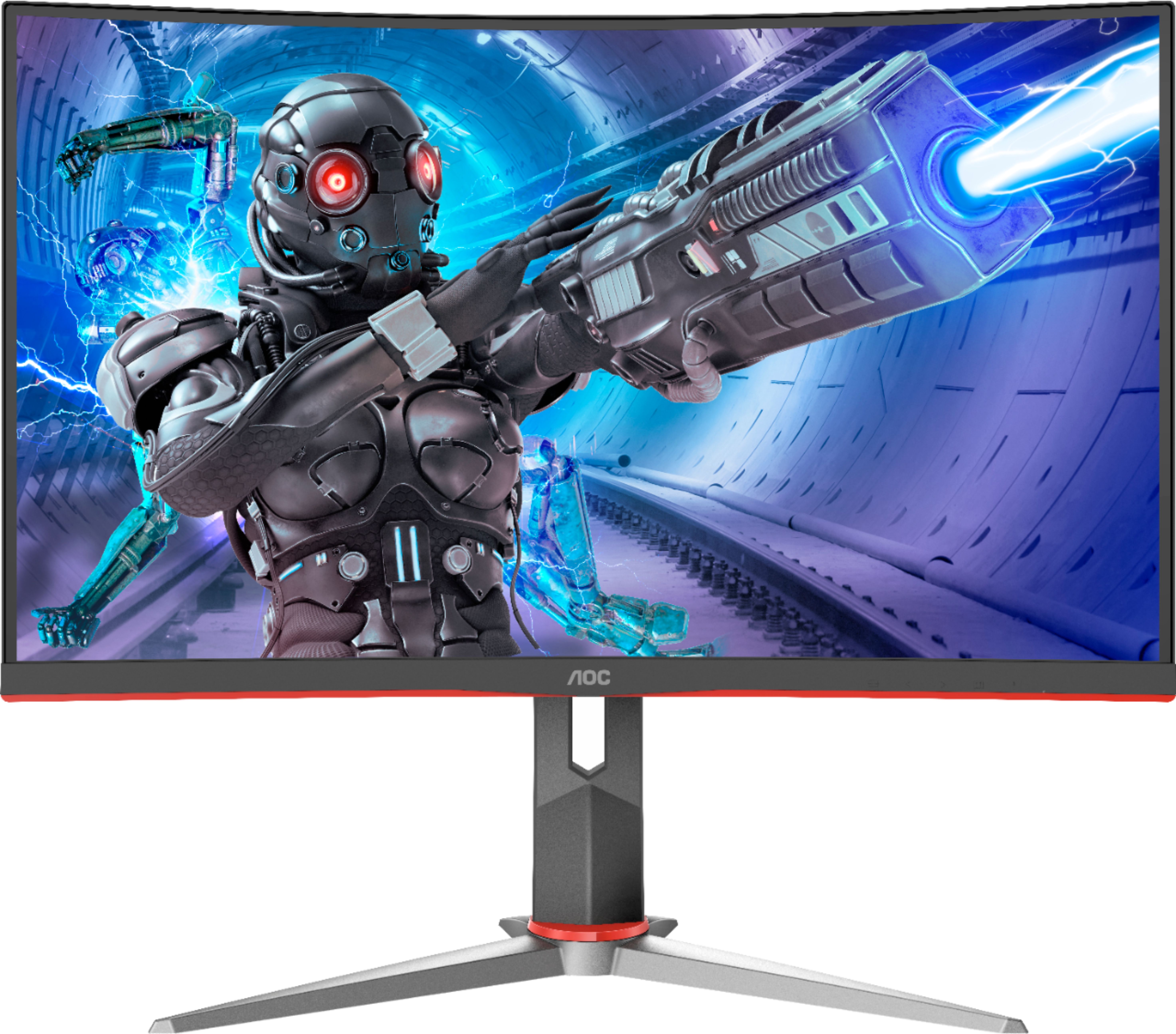 Aoc 27 Led Curved Fhd Freesync Monitor With Hdr Black Red Giftsapp