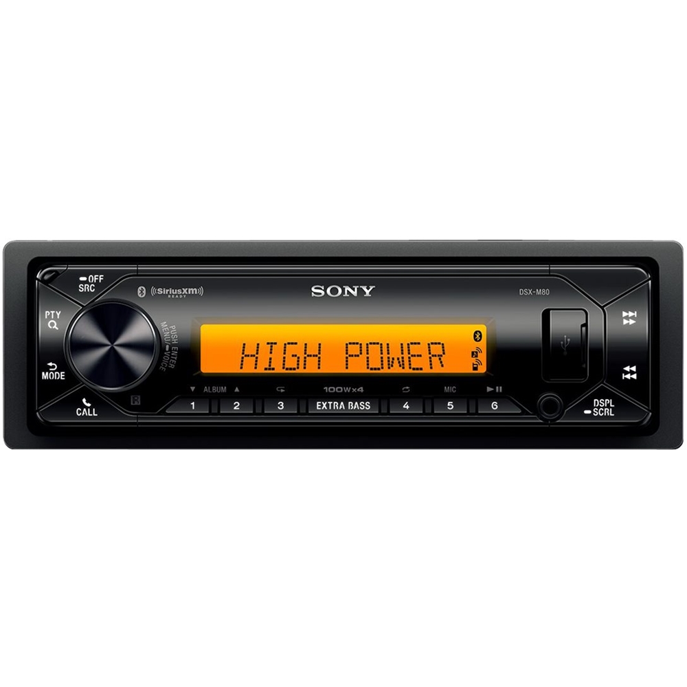 Sony - In-Dash Digital Media Receiver - Built-in Bluetooth - Satellite Radio-ready with Detachable Faceplate - Black