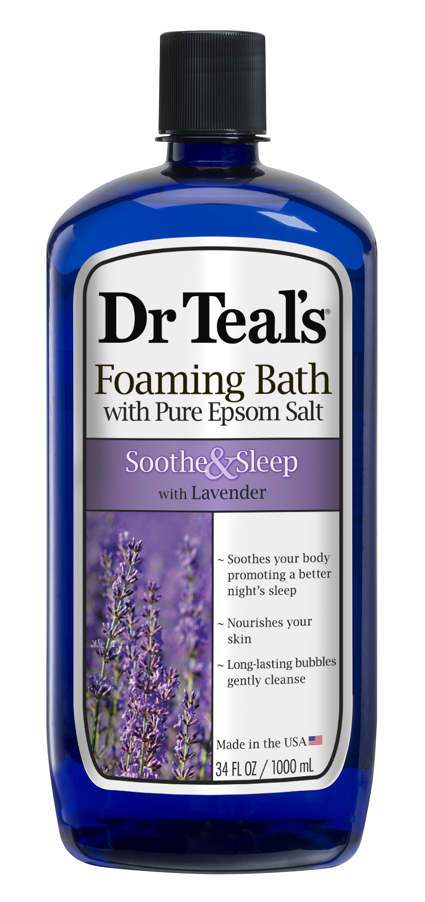 Dr Teal's Lavender Soothe & Sleep Foaming Bath with Pure Epsom Salt, 34 fl. oz.