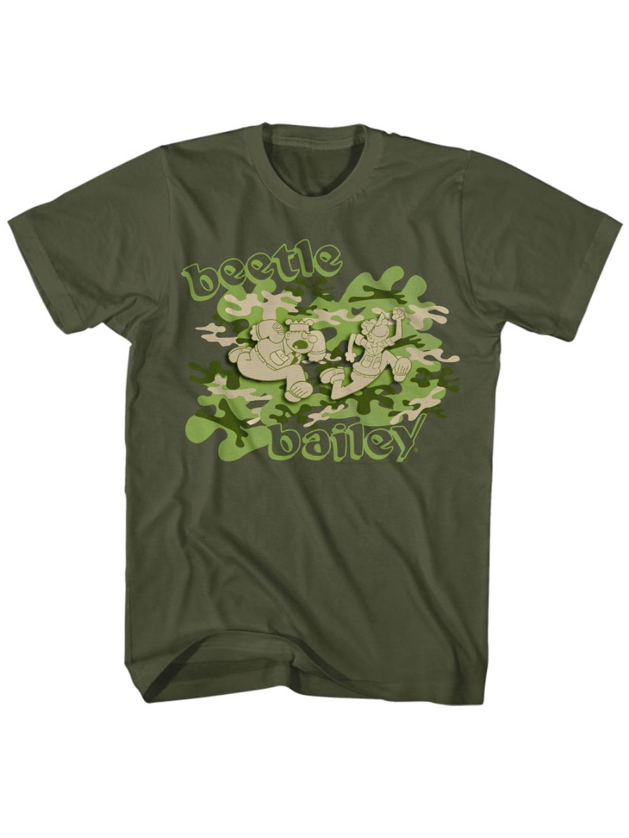 Private Beetle Bailey Comic Strip US Army Character Running Adult T-Shirt Tee