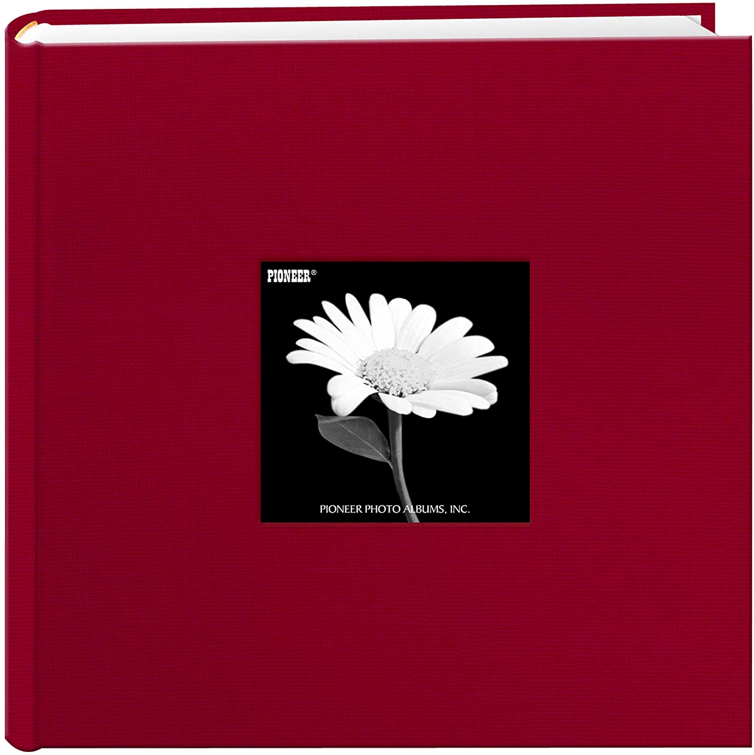 Fabric Frame Cover Photo Album 200 Pockets Hold 4x6 Photos, Apple Red