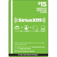 $15 Prepaid Service Card for SiriusXM Internet Radio - Multicolor