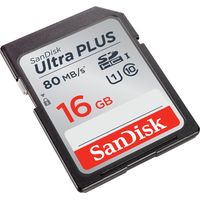 SanDisk - Ultra PLUS 16GB SDHC UHS-I Memory Card