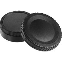 Insignia™ - Body and Rear Lens Caps for Nikon