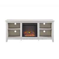 Walker Edison - Fireplace Storage TV Stand for Most TVs Up to 65