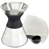 Brim - 6-Cup Pour Over Coffee Maker Kit - Clear/Black