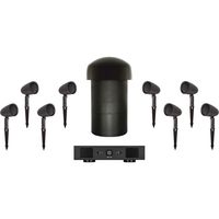Sonance - Garden Series 8.1-Ch. Outdoor Speaker System with 2-Ch. Amplifier (8-Pack) - Dark Brown/Black