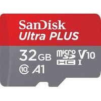 SanDisk - Ultra Plus 32GB microSDHC UHS-I Memory Card