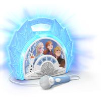 eKids - Frozen II Sing-Along Boombox Karaoke System - Light Blue/White