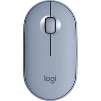 Logitech - Pebble M350 Bluetooth Optical Mouse - Blue Gray