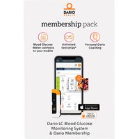 Dario - Blood Glucose Monitoring System for iPhone - Black/Orange