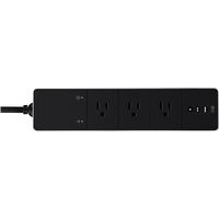 Eve - Smart Triple Outlet with Power Meter - Black/Silver