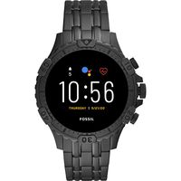 Fossil - Gen 5 Smartwatch 46mm Stainless Steel - Black with Black Stainless Steel Band