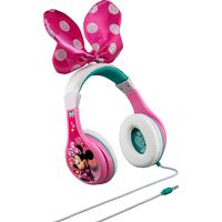 eKids - Minnie Mouse Bow-tique Wired Over-the-Ear Headphones - Pink/White