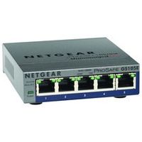 NETGEAR - 5-Port 10/100/1000 Mbps Gigabit Smart Managed Plus Switch - Gray
