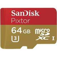 SanDisk - Pixtor Advanced 64GB microSDXC UHS-I Memory Card