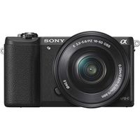 Sony - Alpha a5100 Mirrorless Camera with 16-50mm Retractable Lens - Black