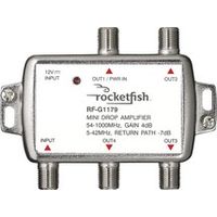 Rocketfish™ - Bidirectional Mini Drop Amplifier - Silver