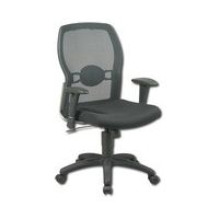Office Star Products - Woven Mesh Back Office Chair - Black