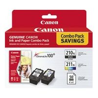 Canon - 210XL/211XL 2-Pack High-Yield Ink Cartridge + Photo Paper - Multi