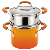 Rachael Ray - 3-Quart Covered Steamer Set - Orange