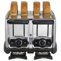 Proctor Silex - Commercial 4-Slice Wide-Slot Toaster - Brushed Chrome