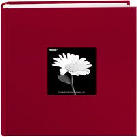 Fabric Frame Cover Photo Album 200 Pockets Hold 4x6 Photos, Apple Red