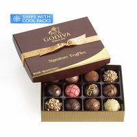 Godiva Chocolatier Assorted Chocolate Truffles Gift Box, Gold Ribbon, 12-Pieces, 8.3 Ounce