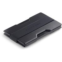Radix One Slim Wallet (Black/Black) - Minimalist Ultralight Thin Polycarbonate Money Clip