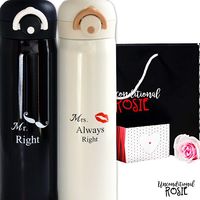 Unconditional Rosie - Set of 2 Matching Stainless Steel Flasks