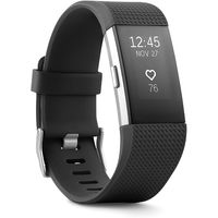Fitbit Charge 2 Heart Rate + Fitness Wristband, Black, Large (US Version), 