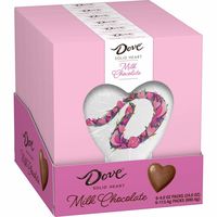 DOVE Valentine's Day Solid Milk Chocolate Candy Heart, 4-Ounce (Pack Of 6)