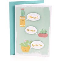 Hallmark Thank You Card (Cute Cactus)
