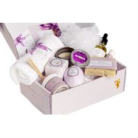 Spa Gift Set, Handmade Lavender Gift Box, Relaxing 9 pcs Package for Women