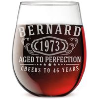 Personalized Etched 17oz Stemless Wine Glass