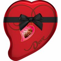 DOVE Extra Large Valentine's Assorted Chocolate Candy Heart Gift Box 14.9-Ounce 40-Piece Tin