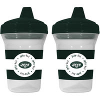 Baby Fanatic New York Jets 2-Pack Sippy Cup, BPA-Free