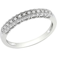 Diamond-Accent 10kt White Gold Semi-Eternity Anniversary Ring