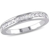 3/4 Carat T.G.W. Created White Sapphire Sterling Silver Anniversary Ring