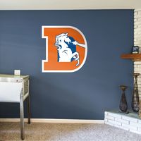 Fathead Denver Broncos: Classic Logo - Giant Officially Licensed NFL Removable Wall Decal
