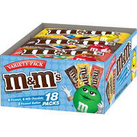M&M'S Variety Pack Chocolate Candy Singles Size, 30.58 Ounce, 18 Count Box