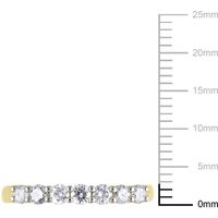 1/2 Carat T.W. Diamond 10kt Yellow Gold Semi-Eternity Anniversary Ring