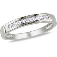 1/5 Carat T.W. Channel-Set Diamond Semi-Eternity Ring in 10kt White Gold