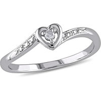 Diamond Accent Sterling Silver Heart-Shaped Promise Ring
